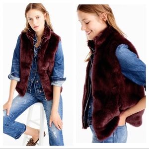 J Crew Faux Fur Vest